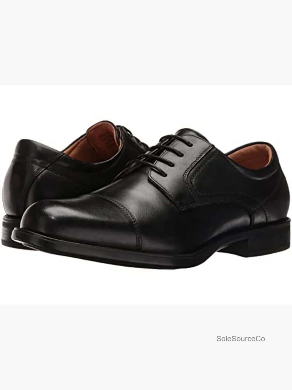 Men's Cap Toe Oxford Dress Shoes Leather Rubber Sole Lace Up
